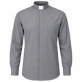 Clergy Shirt Linen Grey Full Sleeve